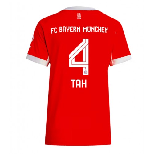 Stroje piłkarskie Bayern Munich Jonathan Tah #4 Koszulka Podstawowej dla damskie 2025-26 Krótki Rękaw